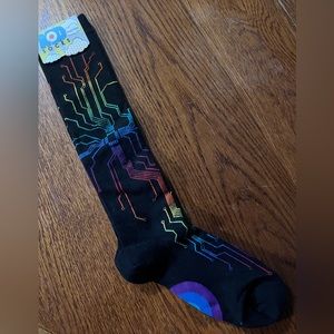 Under Knee High Mothaboard Neon Socks